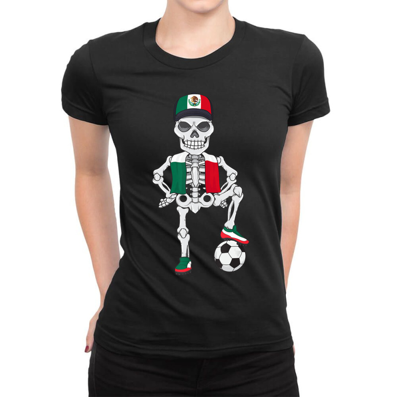 Mexico Soccer Skeleton Fan Team Ladies Fitted T-Shirt by Kemriban527 | Artistshot