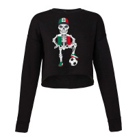 Mexico Soccer Skeleton Fan Team Cropped Sweater | Artistshot