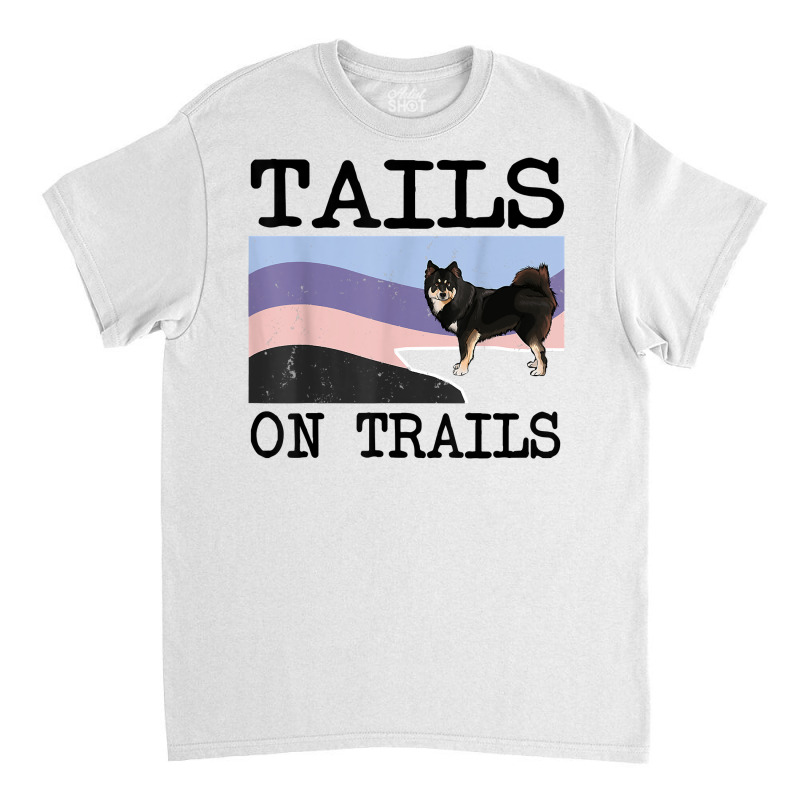 Finnish Lapphund Tails On Trails Funny Dog Hiking T Shirt Classic T-shirt by puetzee | Artistshot