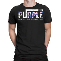 Purple Camo Month Of The Military Child Army Soldier Kids T-shirt | Artistshot