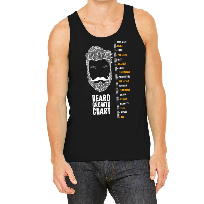 Epic Beard Growth Chart T-shirt, By Zany Brainy Tank Top | Artistshot