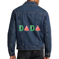 Dada Watermelon Summer Fruit Great Father's Day Men Denim Jacket | Artistshot