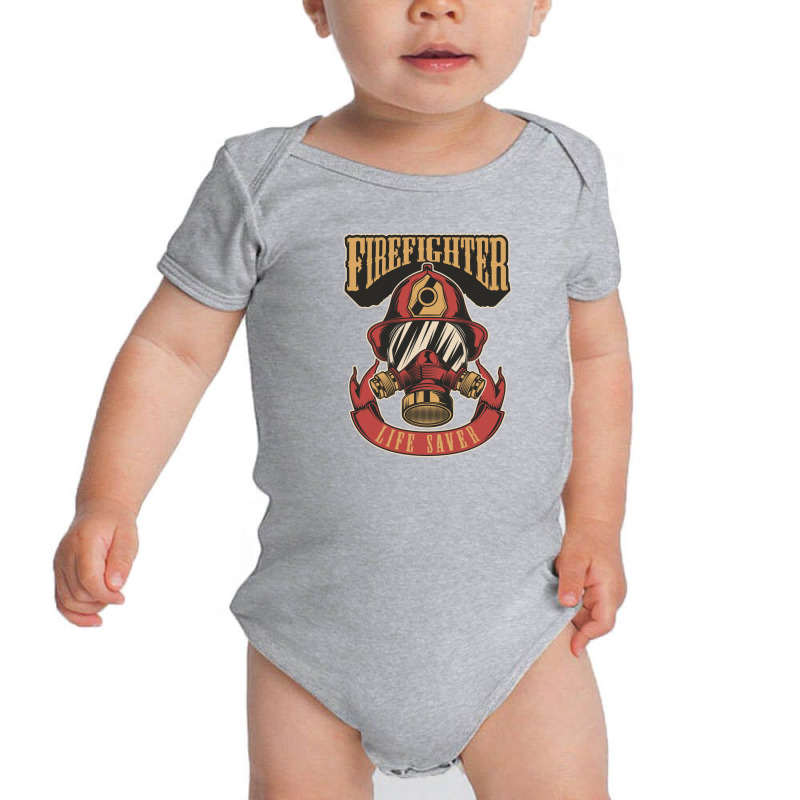 Firefighter  Life Saver Baby Bodysuit by EmarDesign | Artistshot