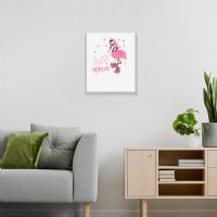 Cute Fa La La Mingo Candy Cane Christmas Flamingo Metal Print Vertical | Artistshot