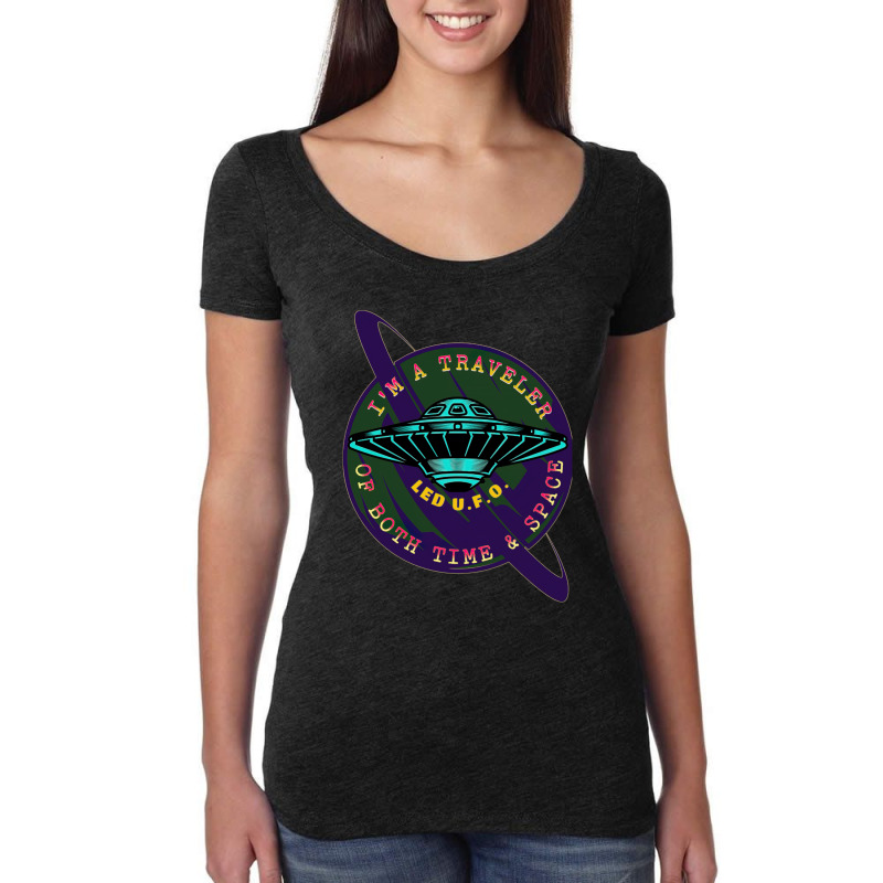 Traveler Of Time & Space Women's Triblend Scoop T-shirt by PhoebeBaird | Artistshot