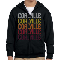 Coalville, Ut Vintage Style Utah Youth Zipper Hoodie | Artistshot