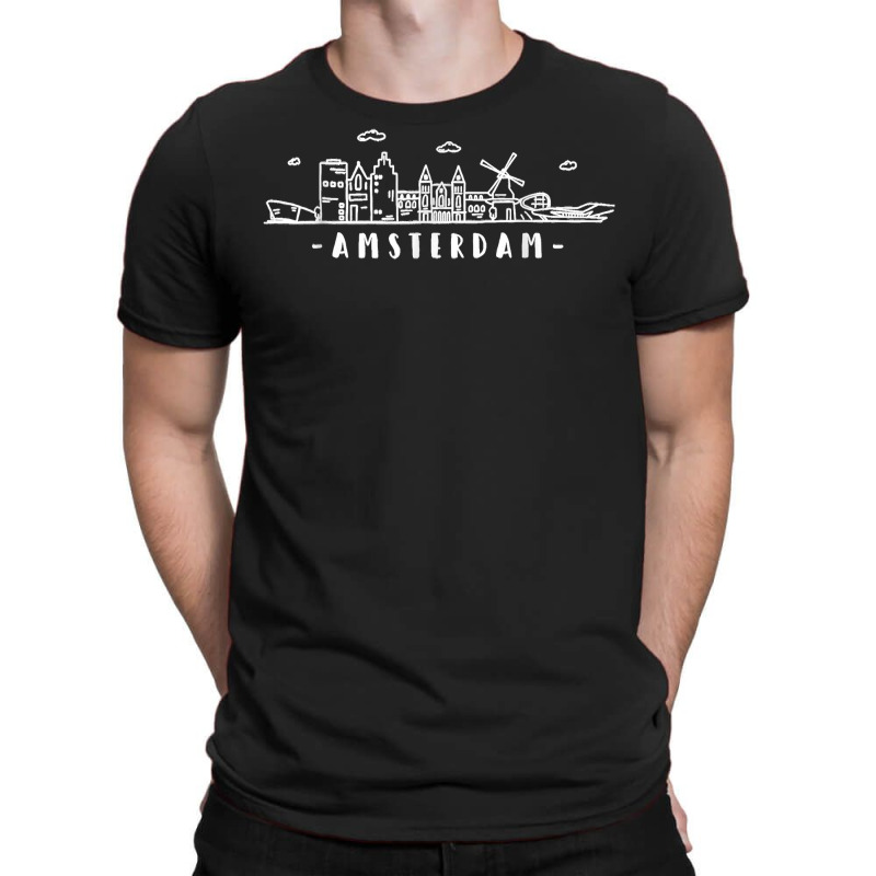 Amsterdam Skyline Vintage Netherlands Holland Dutch Souvenir T Shirt T-shirt | Artistshot