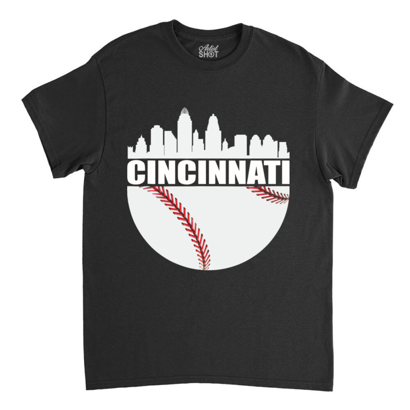 Vintage Downtown Cincinnati Shirt Baseball Retro Ohio State Classic T-shirt by Kanjolen689 | Artistshot