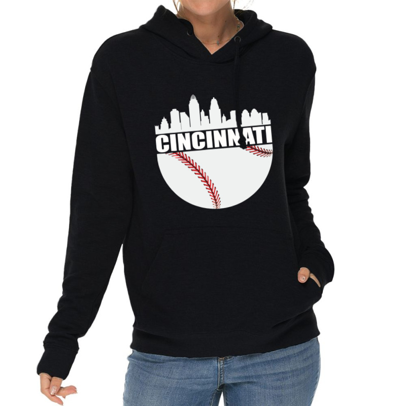 Vintage Downtown Cincinnati Shirt Baseball Retro Ohio State Lightweight Hoodie by Kanjolen689 | Artistshot