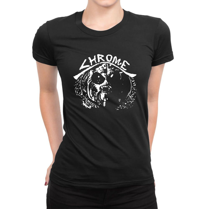 Chromesrd From Theaun Electronic Industrial Post Punk Ladies Fitted T-Shirt by cm-arts | Artistshot