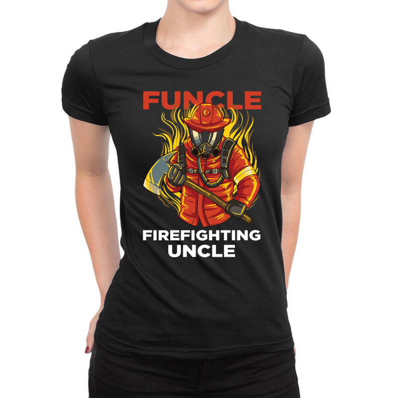 Firefighter Uncle, Firefighter Uncle Art, Firefighter Uncle Painting,  Ladies Fitted T-Shirt by SHOPURT | Artistshot