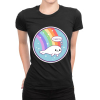 Rainbow Seal Of Approval Ladies Fitted T-shirt | Artistshot