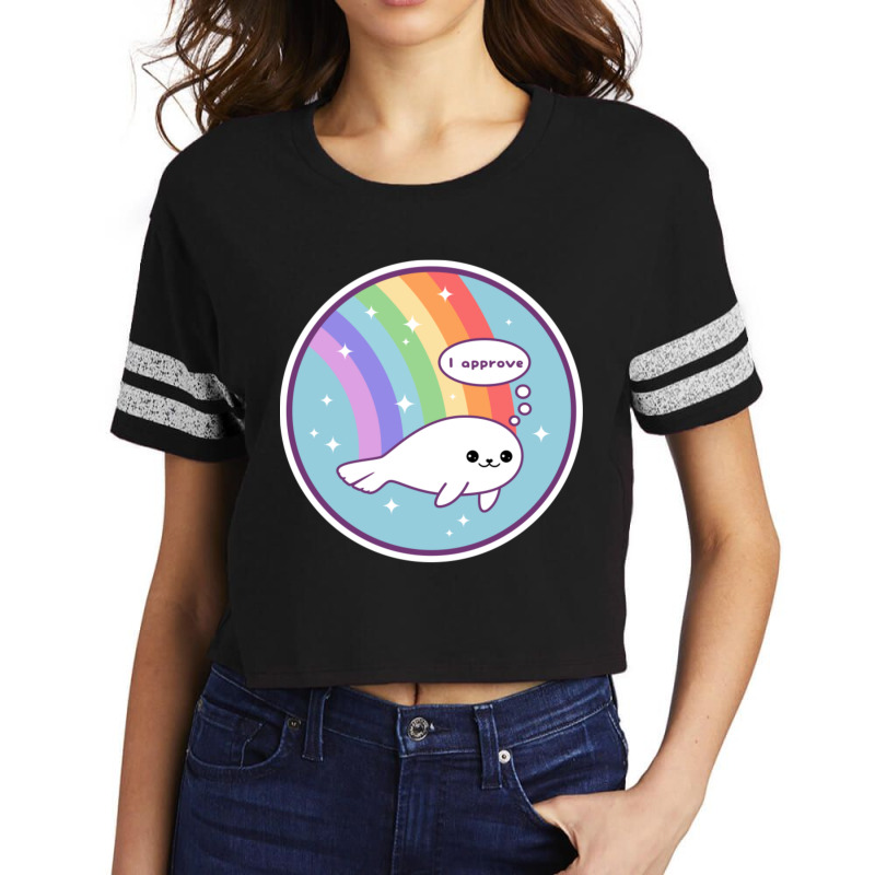 Rainbow Seal Of Approval Scorecard Crop Tee by cm-arts | Artistshot