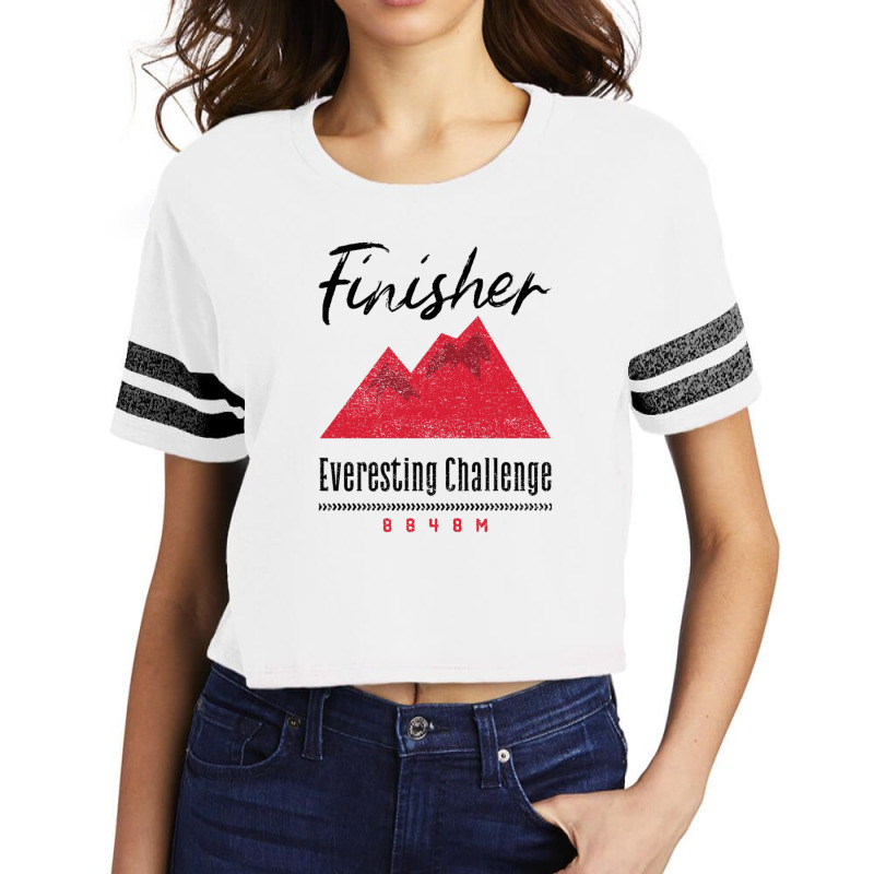 Cycling Everesting Challenge Finisher 8848m Classic Scorecard Crop Tee by cm-arts | Artistshot