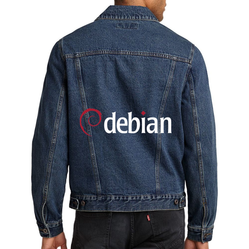 Dark Debian Linux Men Denim Jacket by KEITHSHAPIRO | Artistshot