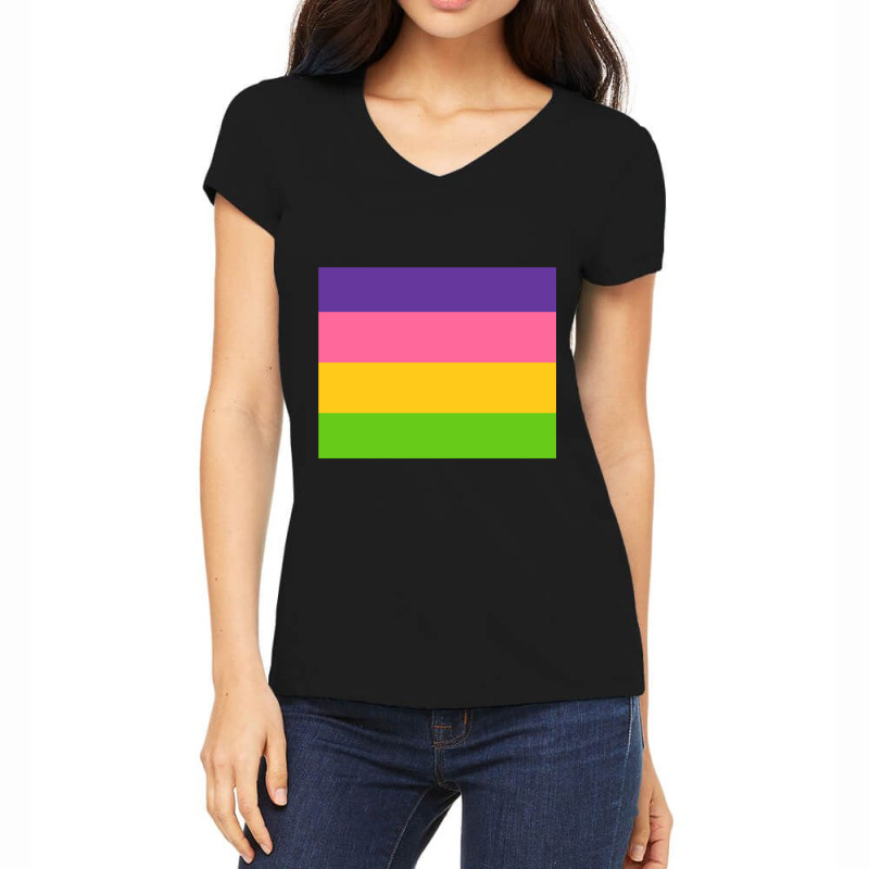 Sappho Poem Lesbian Pride Flag Women's V-Neck T-Shirt by cm-arts | Artistshot