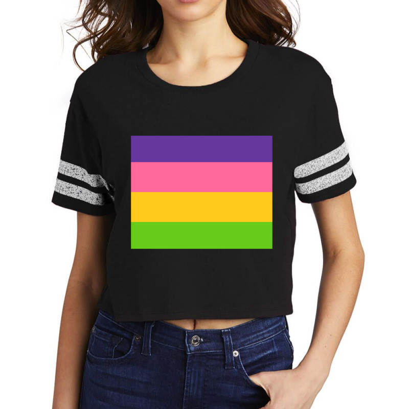 Sappho Poem Lesbian Pride Flag Scorecard Crop Tee by cm-arts | Artistshot