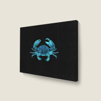 Aqua Colored Crab Landscape Canvas Print | Artistshot