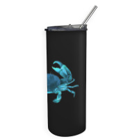 Aqua Colored Crab Skinny Tumbler | Artistshot