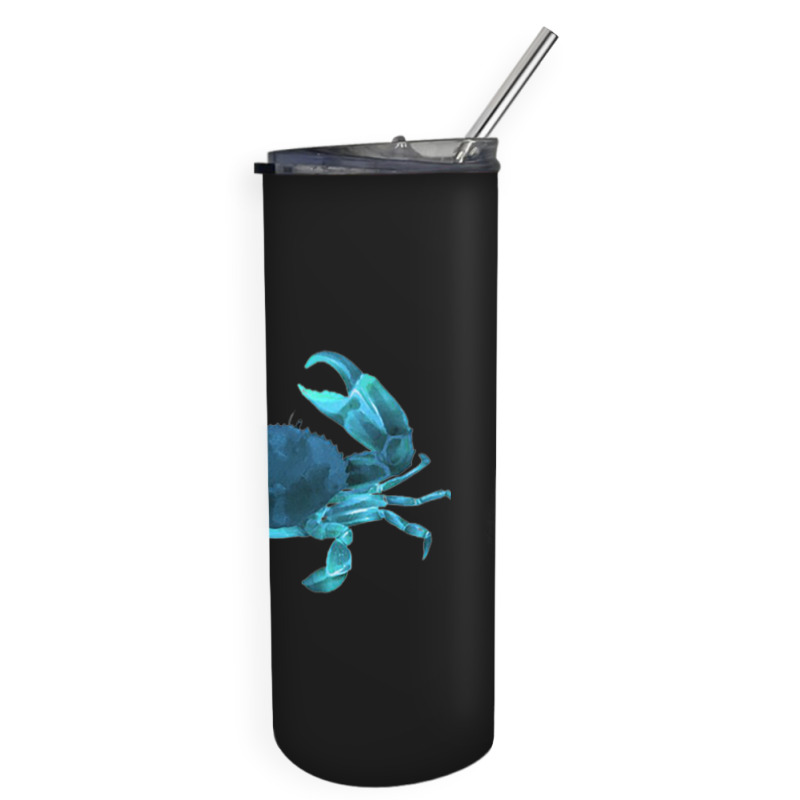 Aqua Colored Crab Skinny Tumbler | Artistshot