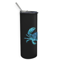 Aqua Colored Crab Skinny Tumbler | Artistshot