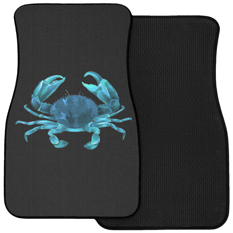 Aqua Colored Crab Front Car Mat | Artistshot