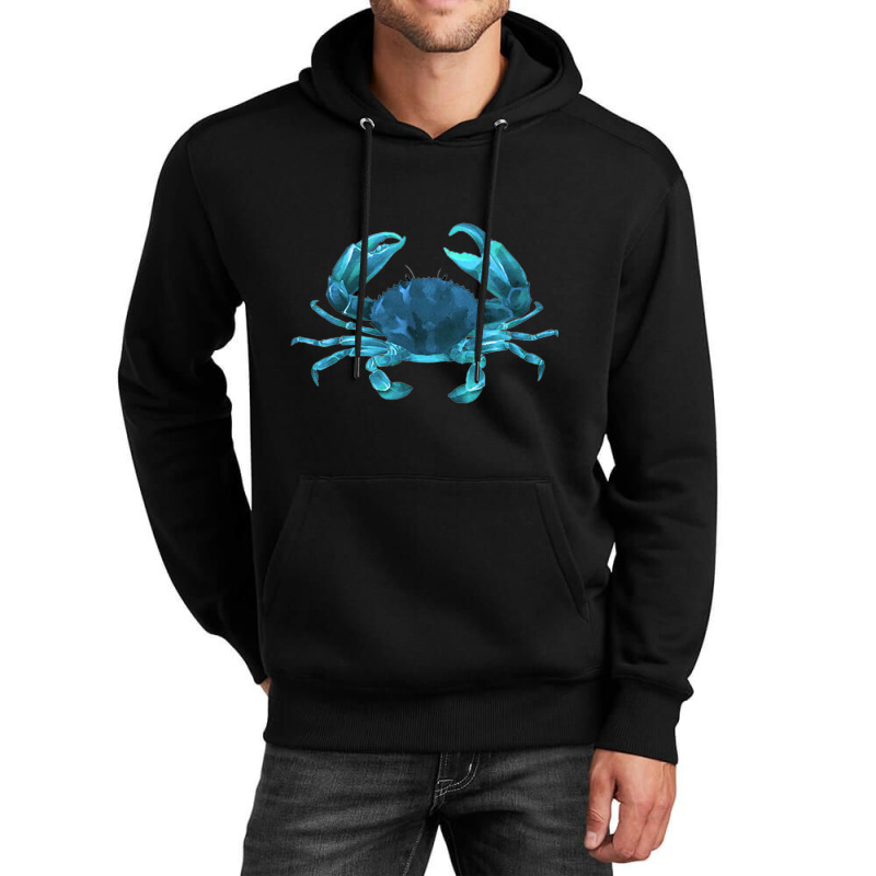 Aqua Colored Crab Unisex Hoodie | Artistshot