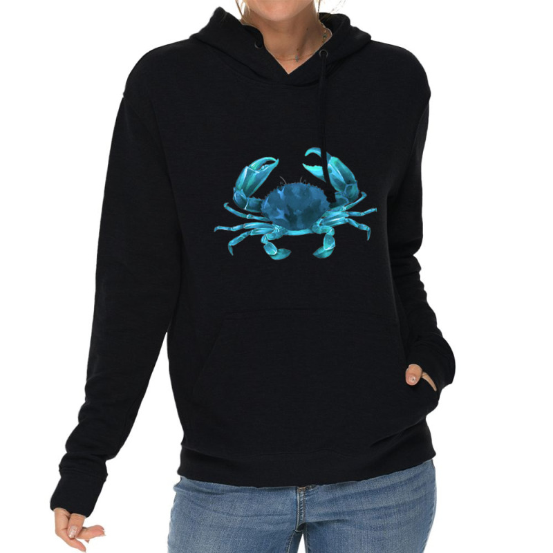 Aqua Colored Crab Lightweight Hoodie | Artistshot