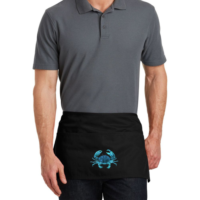 Aqua Colored Crab Waist Apron | Artistshot