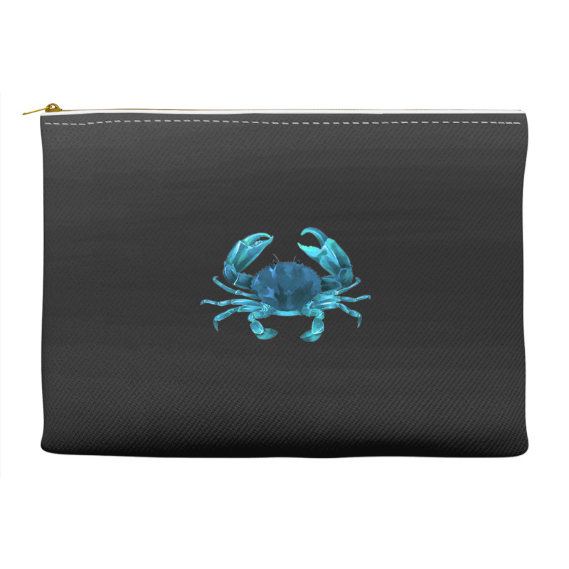 Aqua Colored Crab Accessory Pouches | Artistshot