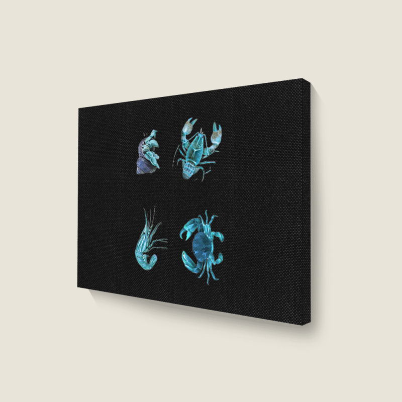 Aqua Colored Crustacean Landscape Canvas Print | Artistshot