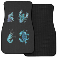 Aqua Colored Crustacean Front Car Mat | Artistshot