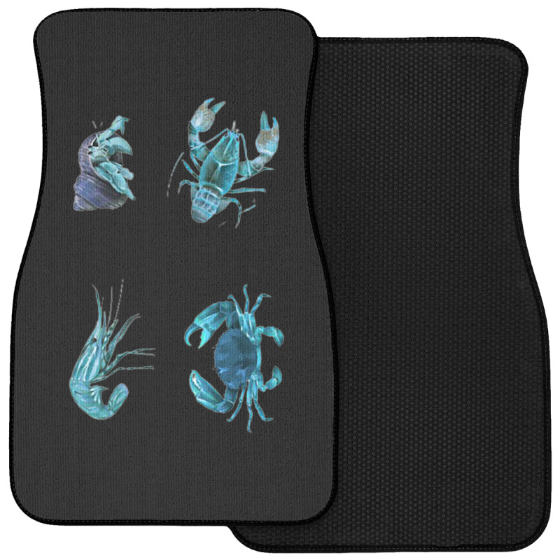 Aqua Colored Crustacean Front Car Mat | Artistshot