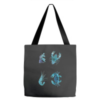 Aqua Colored Crustacean Tote Bags | Artistshot