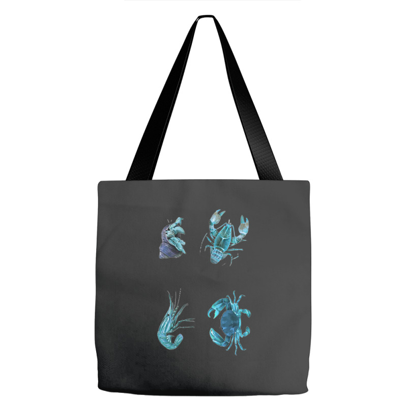 Aqua Colored Crustacean Tote Bags | Artistshot