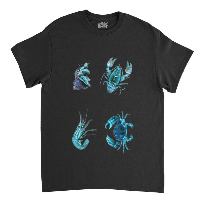 Aqua Colored Crustacean Classic T-shirt | Artistshot