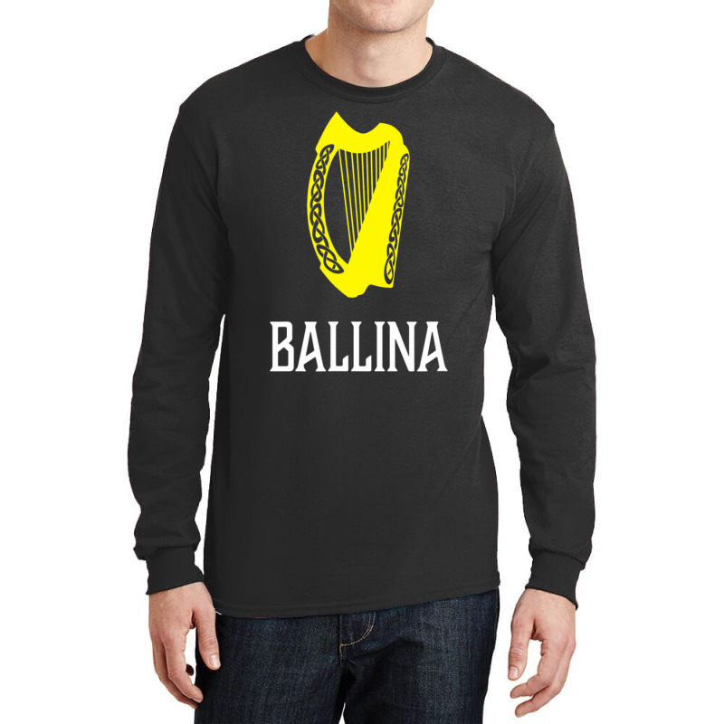 Ballina, Ireland Celtic Irish Gaelic Long Sleeve Shirts | Artistshot