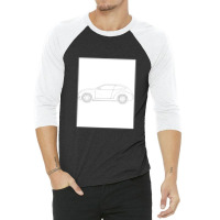 Car Technical Drawing - Shooting Brake 3/4 Sleeve Shirt | Artistshot