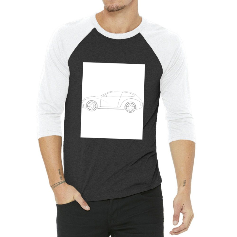 Car Technical Drawing - Shooting Brake 3/4 Sleeve Shirt | Artistshot