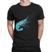 Aqua Colored Prawn T-shirt | Artistshot