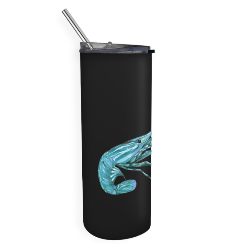 Aqua Colored Prawn Skinny Tumbler | Artistshot