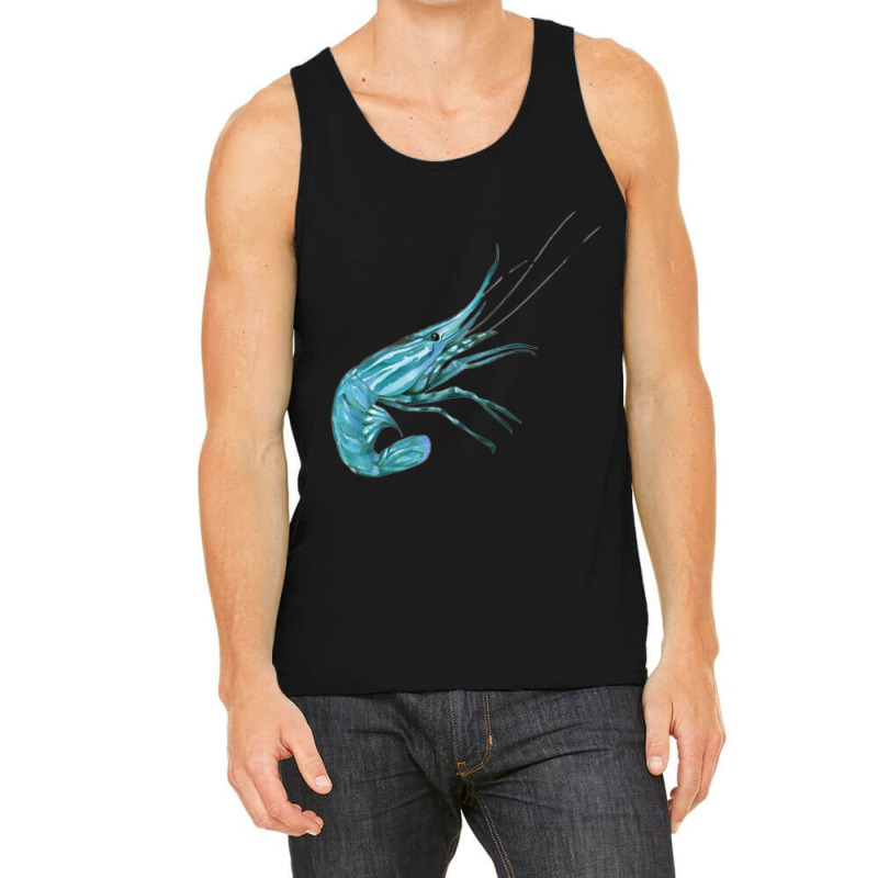 Aqua Colored Prawn Tank Top | Artistshot