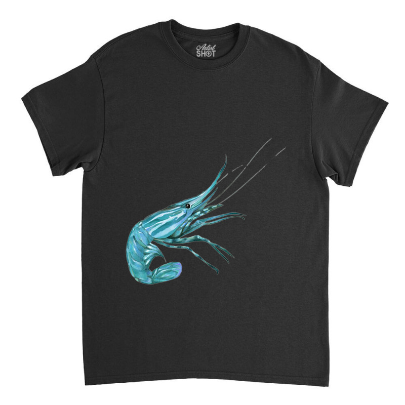 Aqua Colored Prawn Classic T-shirt | Artistshot