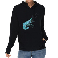 Aqua Colored Prawn Lightweight Hoodie | Artistshot