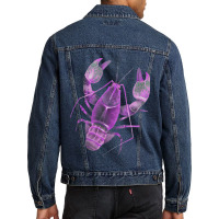 Aqua Purple Colored Lobster Men Denim Jacket | Artistshot