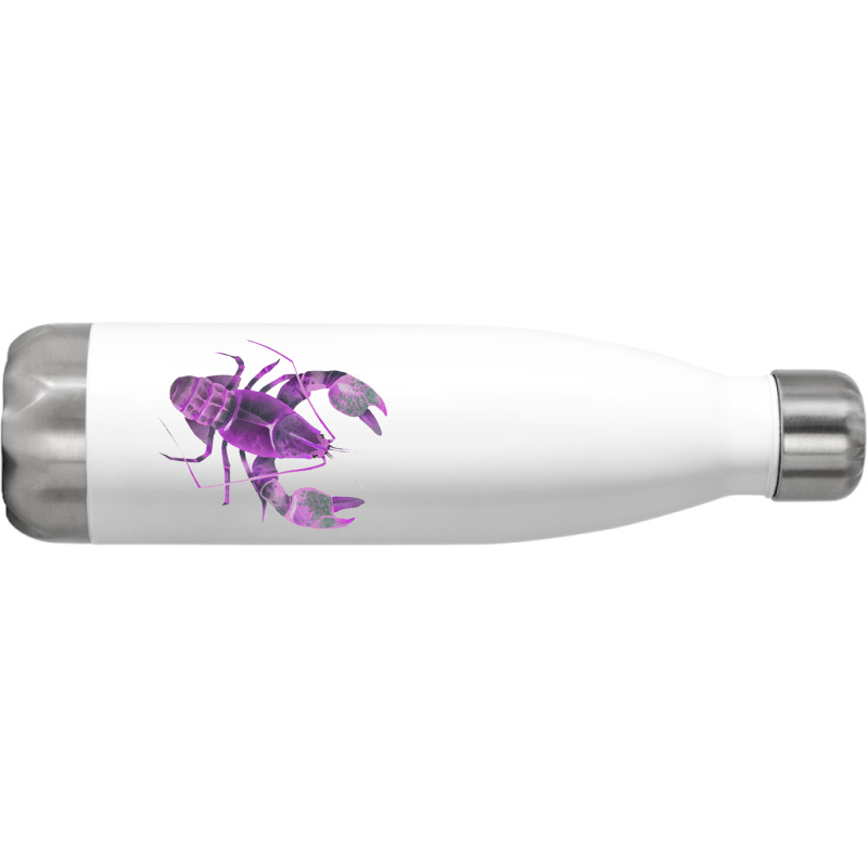 Aqua Purple Colored Lobster Stainless Steel Water Bottle | Artistshot