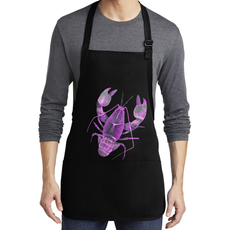 Aqua Purple Colored Lobster Medium-length Apron | Artistshot