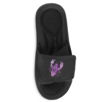 Aqua Purple Colored Lobster Slide Sandal | Artistshot