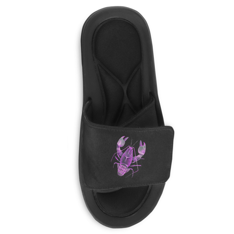 Aqua Purple Colored Lobster Slide Sandal | Artistshot