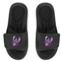 Aqua Purple Colored Lobster Slide Sandal | Artistshot